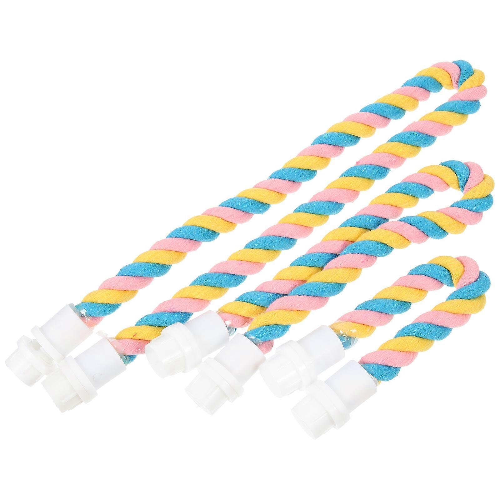 Pet Bird Stands 12 Pcs Cotton Climbing Toys For Parrots In Birdcage Scene Use Featuring Bendable Shapes And Playing Function