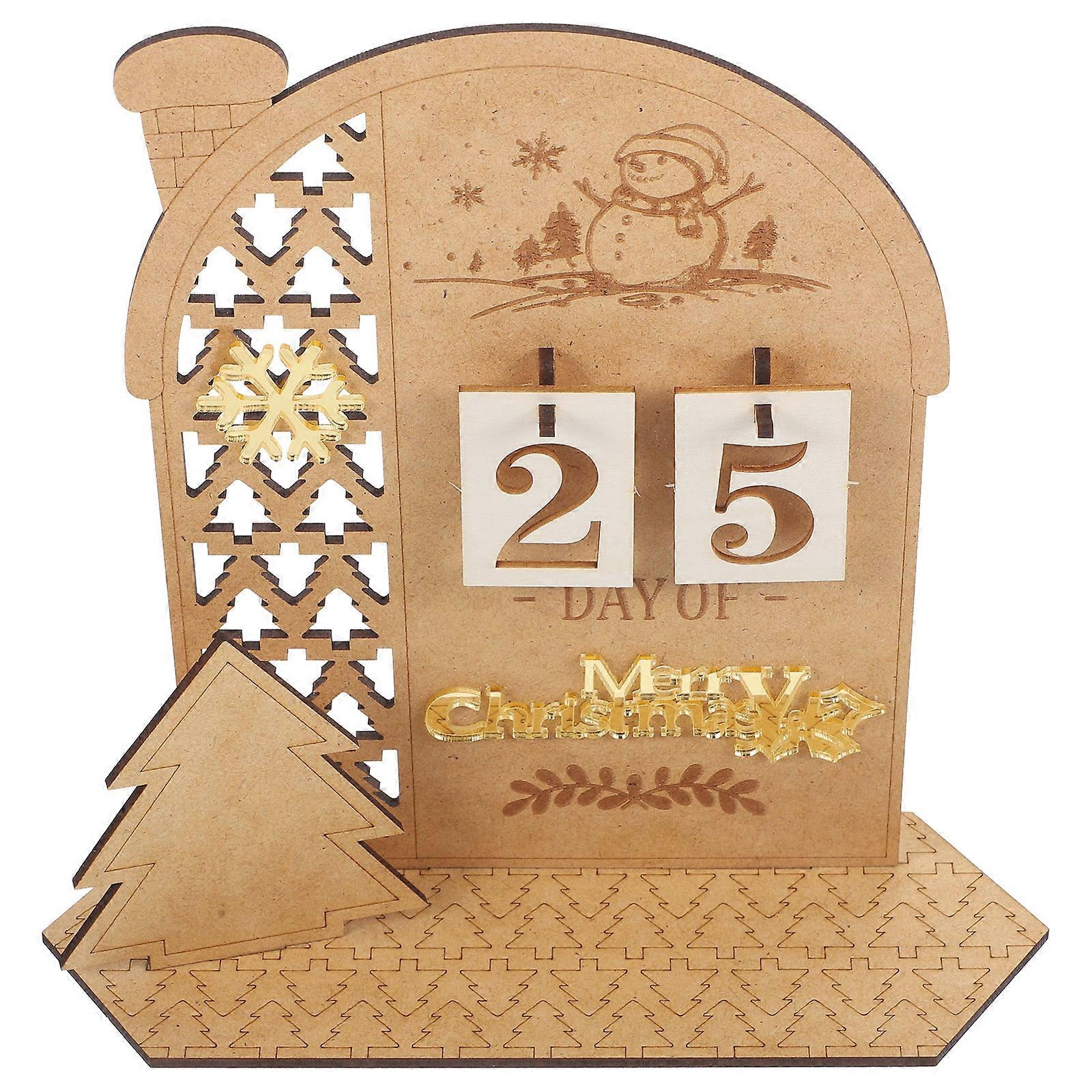 Xmas Calendar Decor Christmas Countdown Calendar for Decoration 3Sets