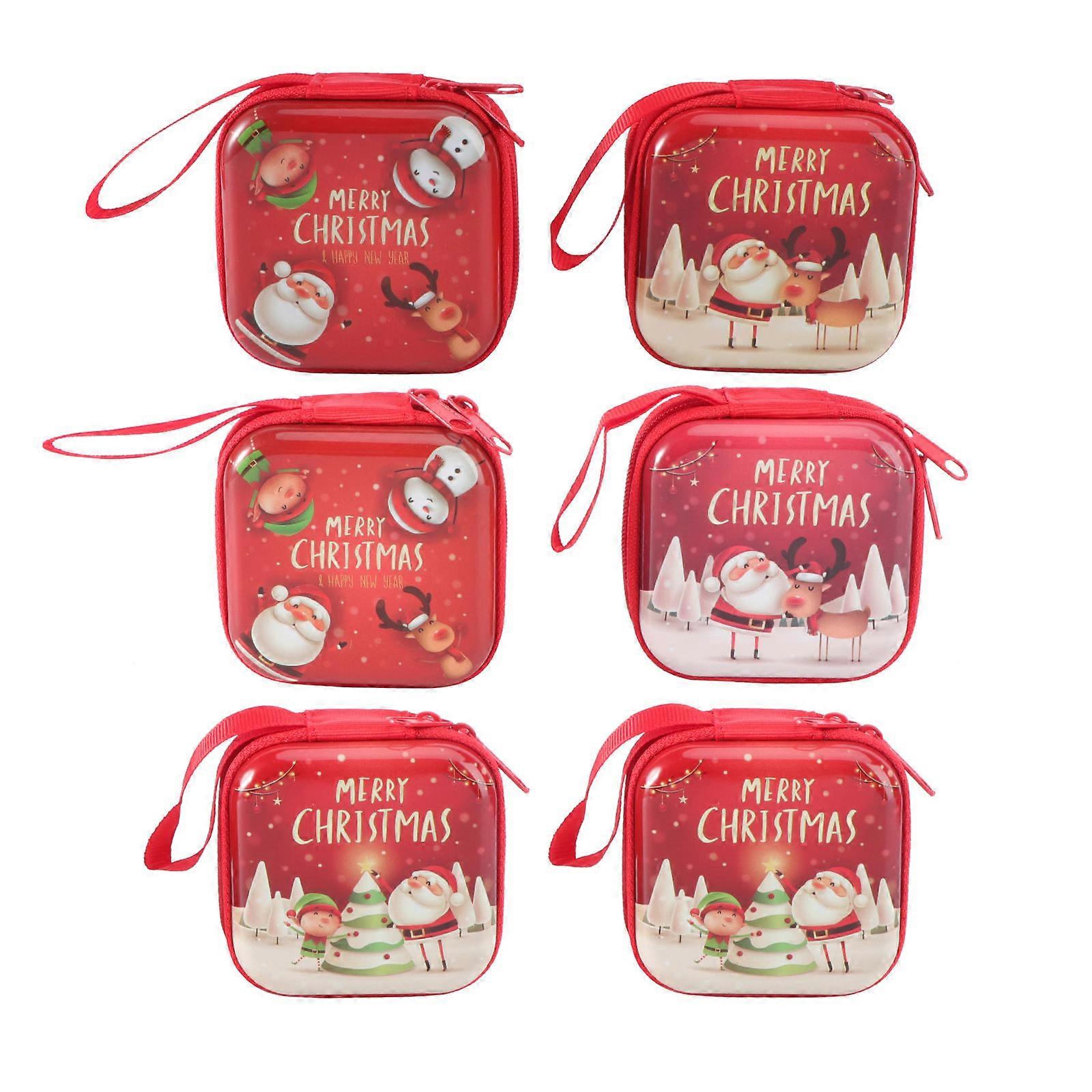 Change Purse 12Pcs Christmas Pattern Set for Convenient Storage Use