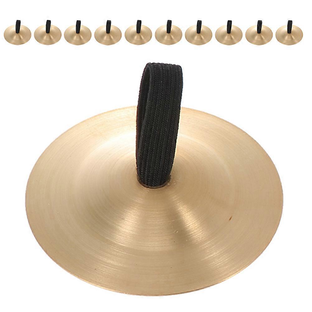 Copper Finger Cymbals Handheld Cymbals for Kids Use 48Pcs Golden