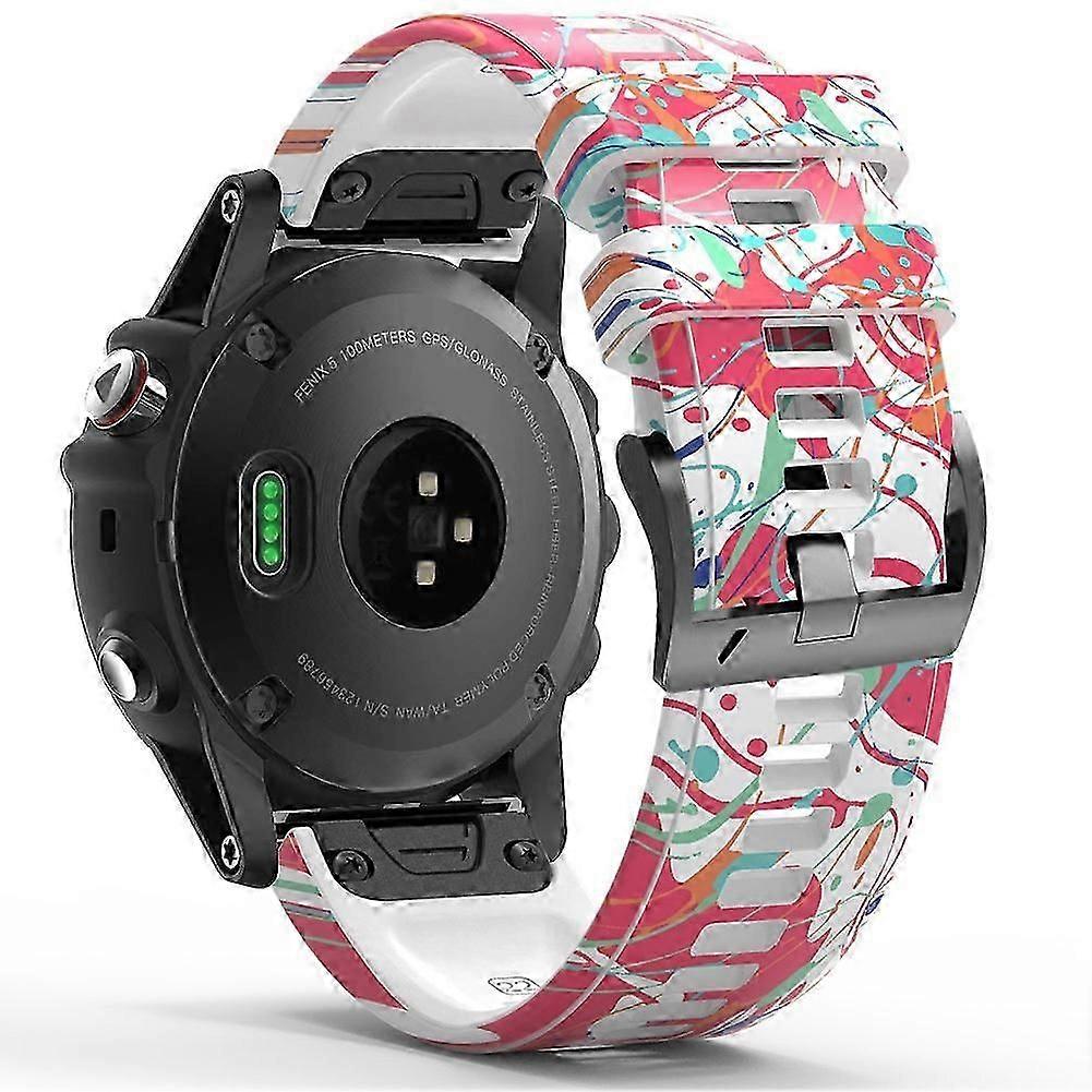 For Garmin Forerunner 965/955/945/935 Quick Release Watch Band Printed Pattern Replacement Strap