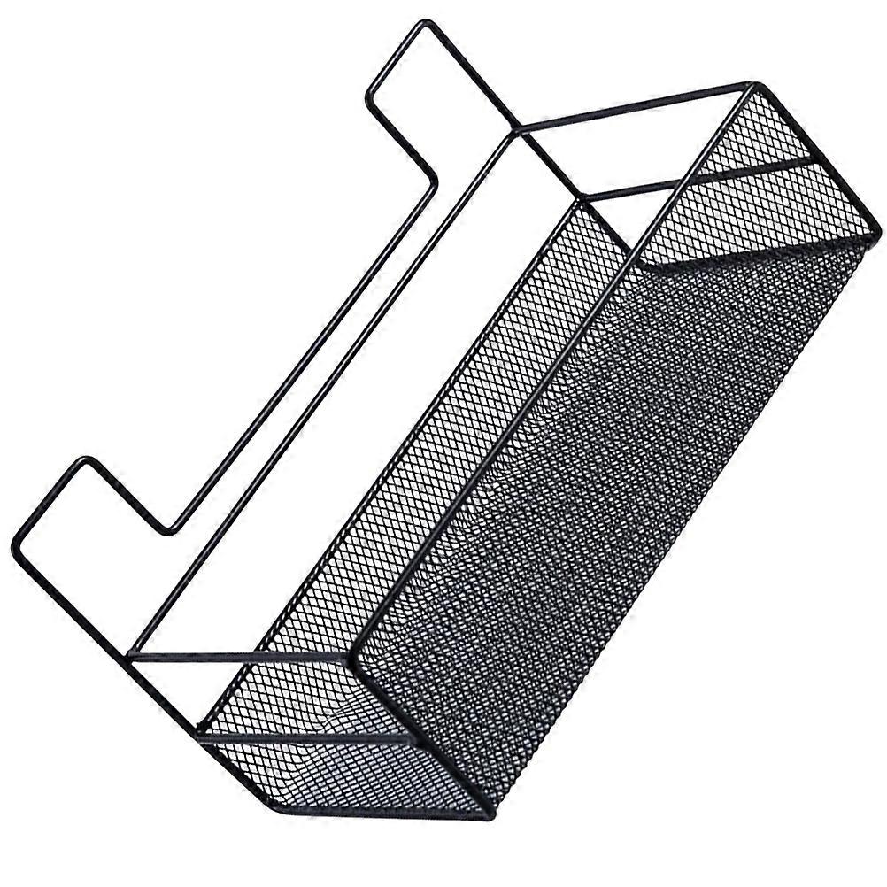 Black Wire Basket No Drilling Wall Mounted Storage Basket 2Pcs