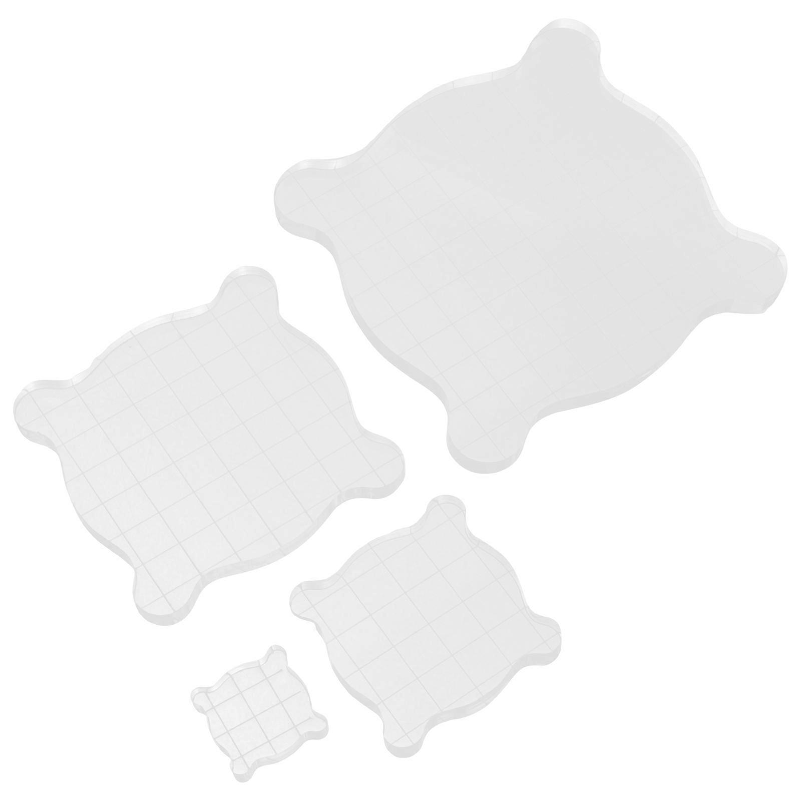 DIY Transparent Acrylic Block 16 Pcs For Card Making And Scrapbooking Craft Supply Square Shape