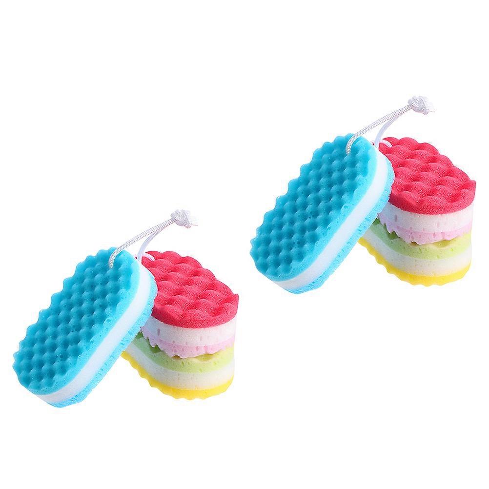 Bath Scrubber Sponge Shower Pouf for Bathing 12Pcs Assorted Colors