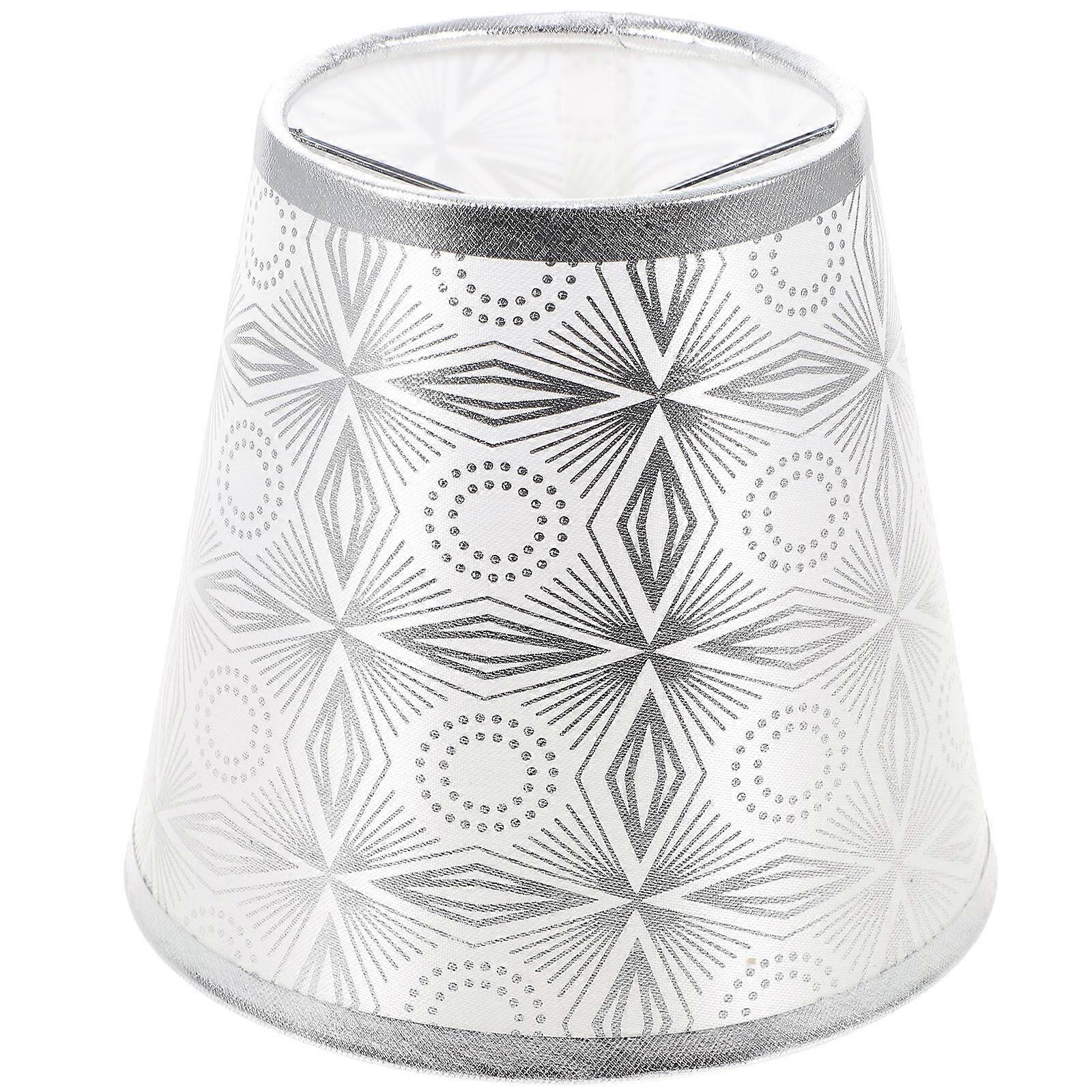 Small Lampshade Silver Fabric Lamp Shade for Decor 1 Piece Durable