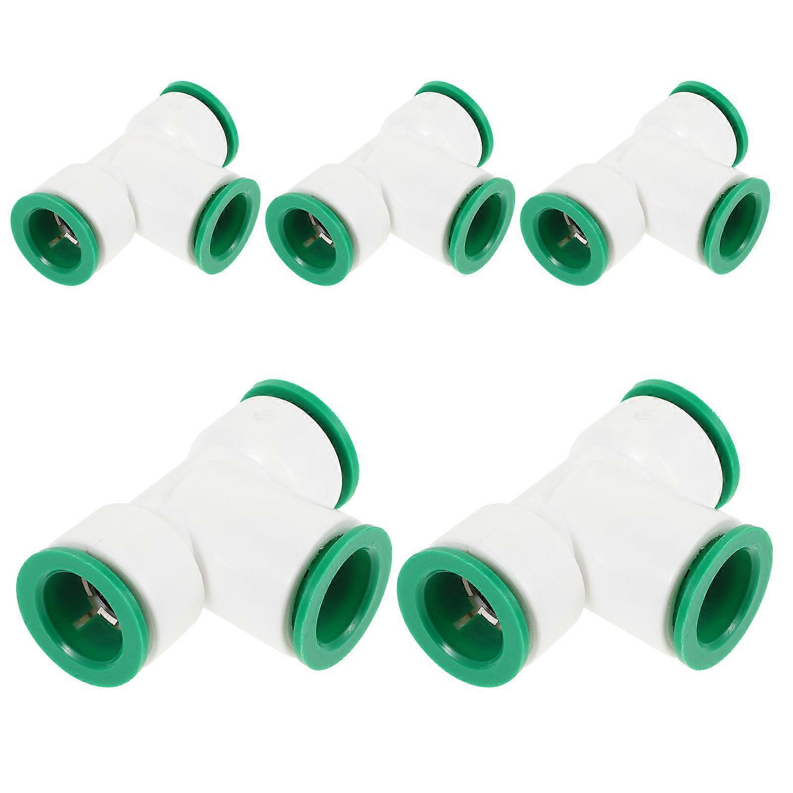 Tee Pipe Connector Water Pipe Tee Fitting for Home 15Pcs Set Light Green
