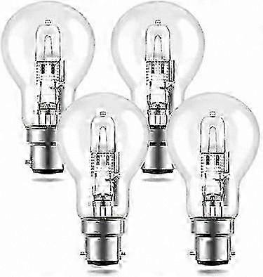 Dimmable Warm White 2700K Halogen Bulbs, B22 Bayonet Base, 100W, 4-Pack