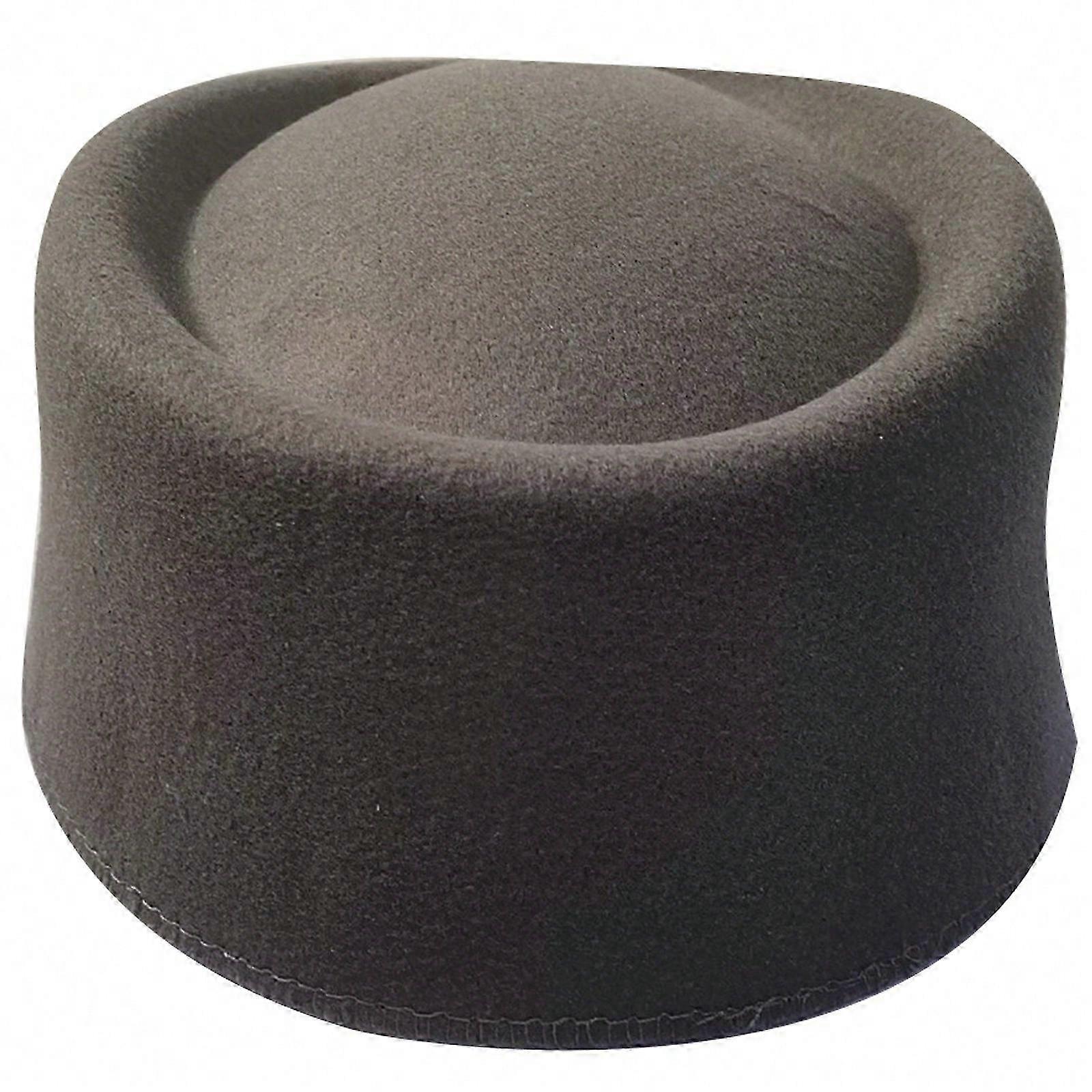 قبعة بيلبوكس قبعة علوية قبعة Millinery Fascinator قاعدة قبعة للنساء ملابس عارضة فيدوراس الغربية مضيفة ارتداء البيج