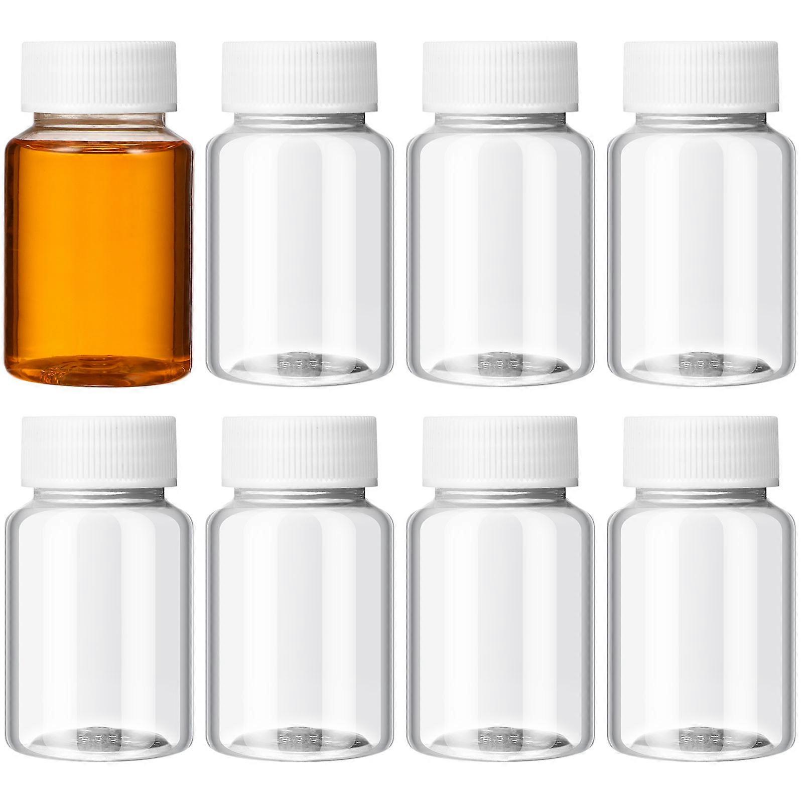 Clear Plastic Bottle Pill Dispenser for Medicine Storage 20Pcs