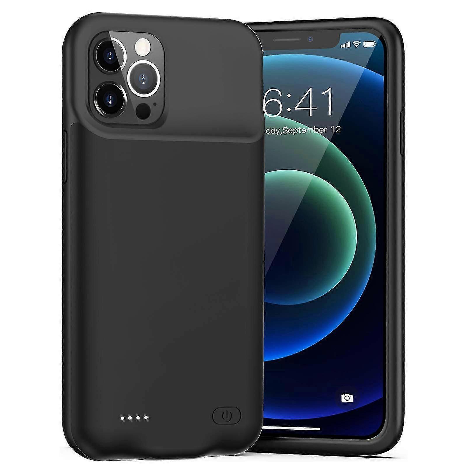 iPhone 12/12 Pro için Pil Kılıfı, [Yükseltilmiş] 7000mAh Şarj Edilebilir Şarj Kılıfı (Siyah)-2025