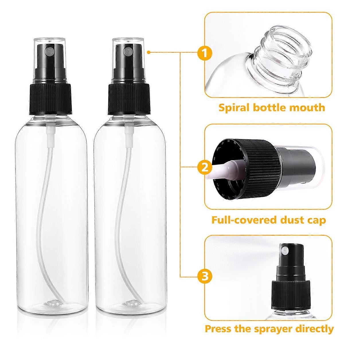 Plastic Empty Spray Bottle Heallily for Reusable Use 2Pcs Transparent Bottles