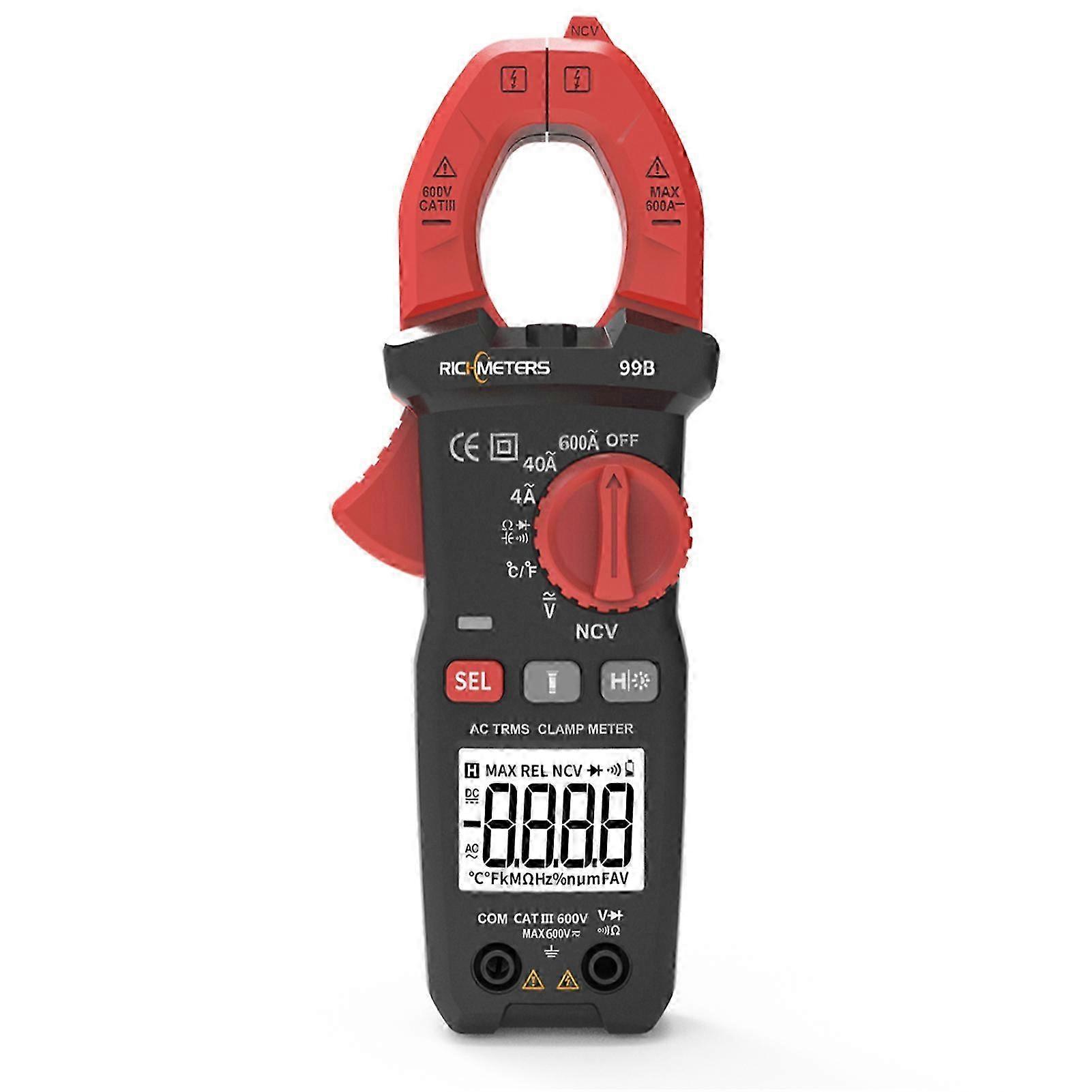 Clamp Multimeter AC/DC 600A Digital Multimeter Current Temperature Capacitance Voltage Resistance Multimeter 26s