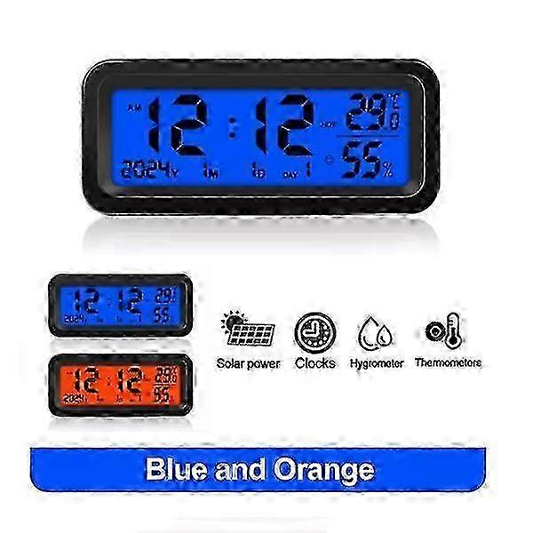 LCD Digital Car Clock Thermometer Hygrometer Automotive Dashboard Clock DisplayTime with Back Luminous Car Accessories Interior miao7