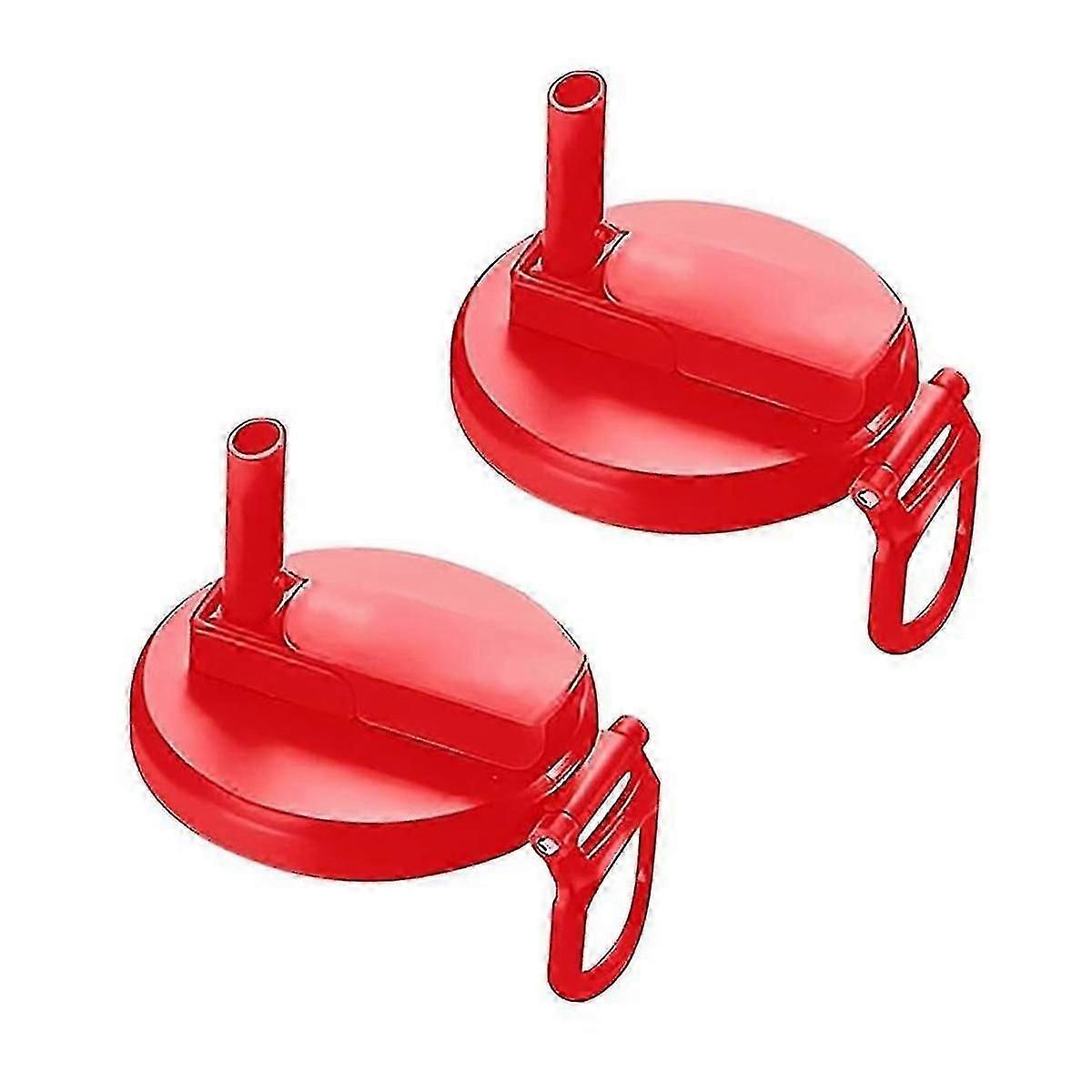 Soda Can Lids with Straw, Covers for Beer, Juice, Soda Tops Can Lid Covers with Straw Red