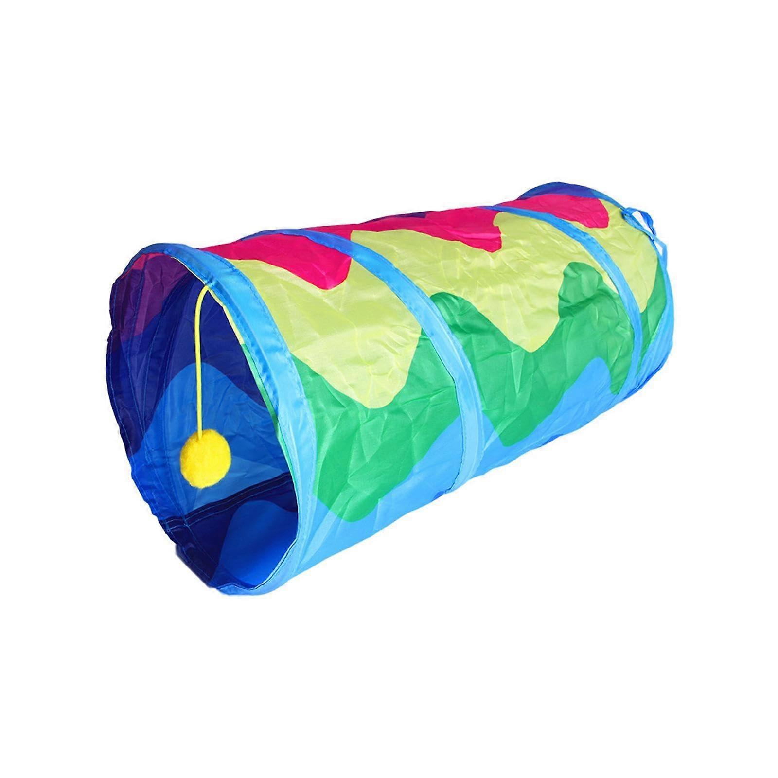 Cat Tunnel Foldable Hide Cave Toy For Small Pets Rabbit Play 25cm By 50cm