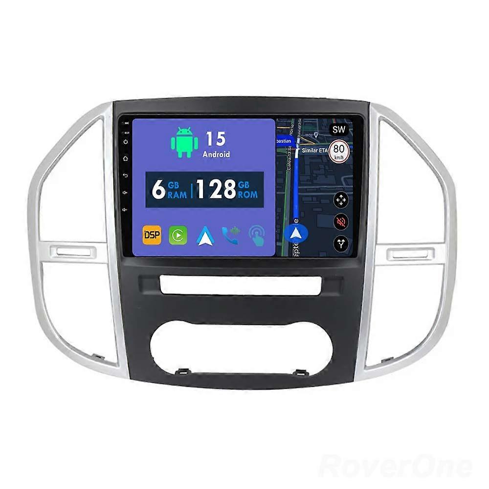 Car Radio 6G+128G CarPlay GPS Navigation Head Unit for Mercedes Benz Vito 3 W447 2014 - 2020 Android Auto Bluetooth Stereo Touch Screen