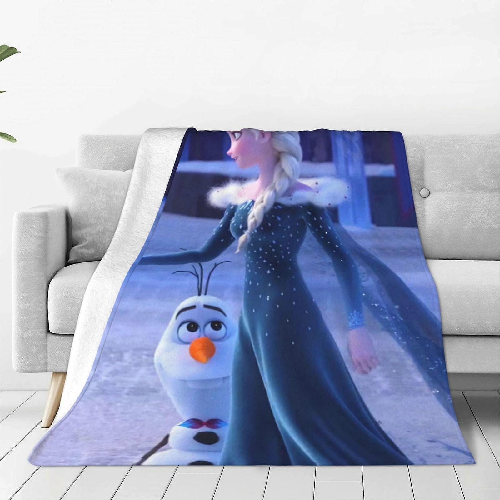Frozen Blanket for Men & Women, Super Soft Fluffy Fleece, Cozy Warm Throw Compatible with Sofa, Bed, Travel, All-Season Gift 40"X30"