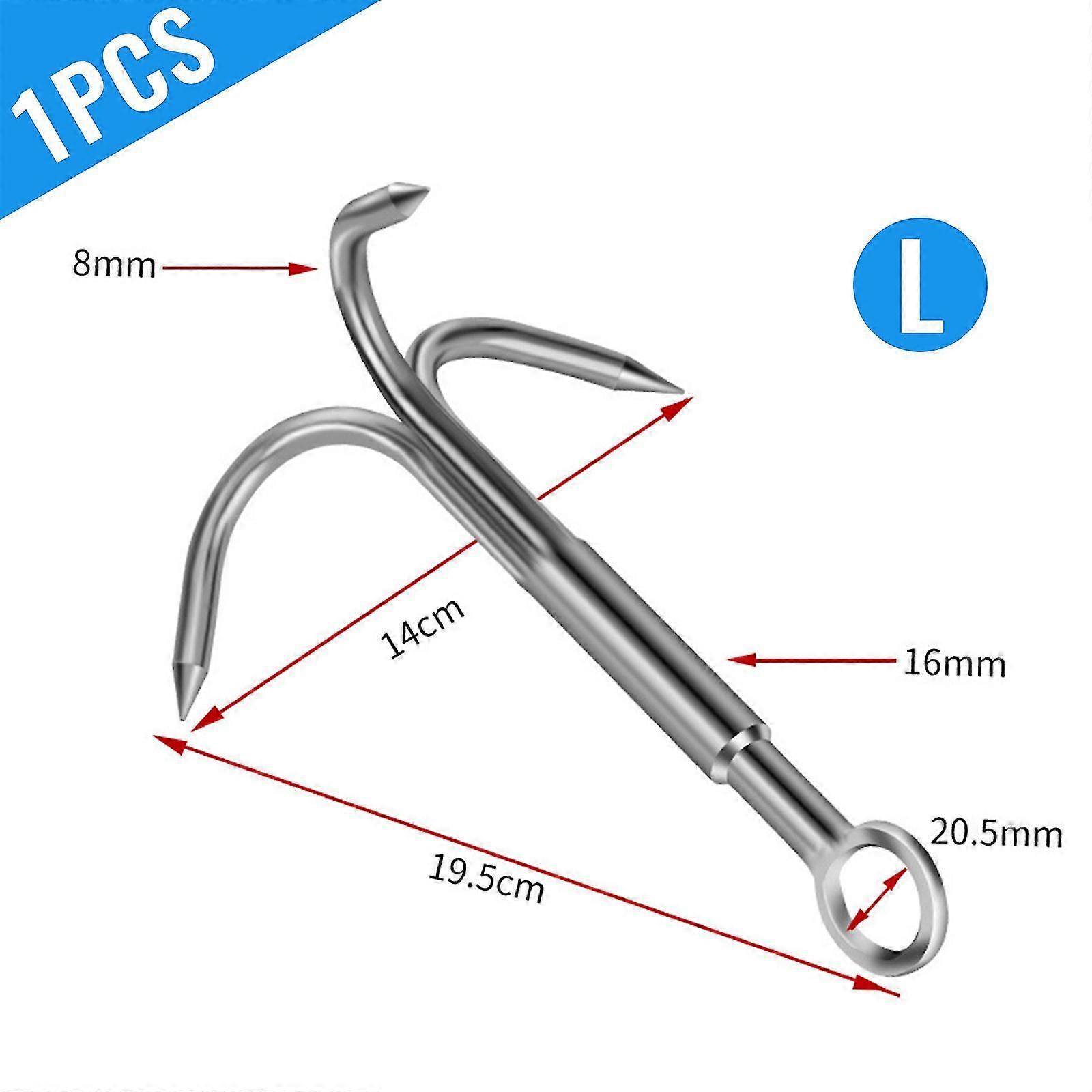 تصارع هوك 3Claw تسلق هوك الفولاذ المقاوم للصدأ Grapnel هوك صغير / كبير الحجم