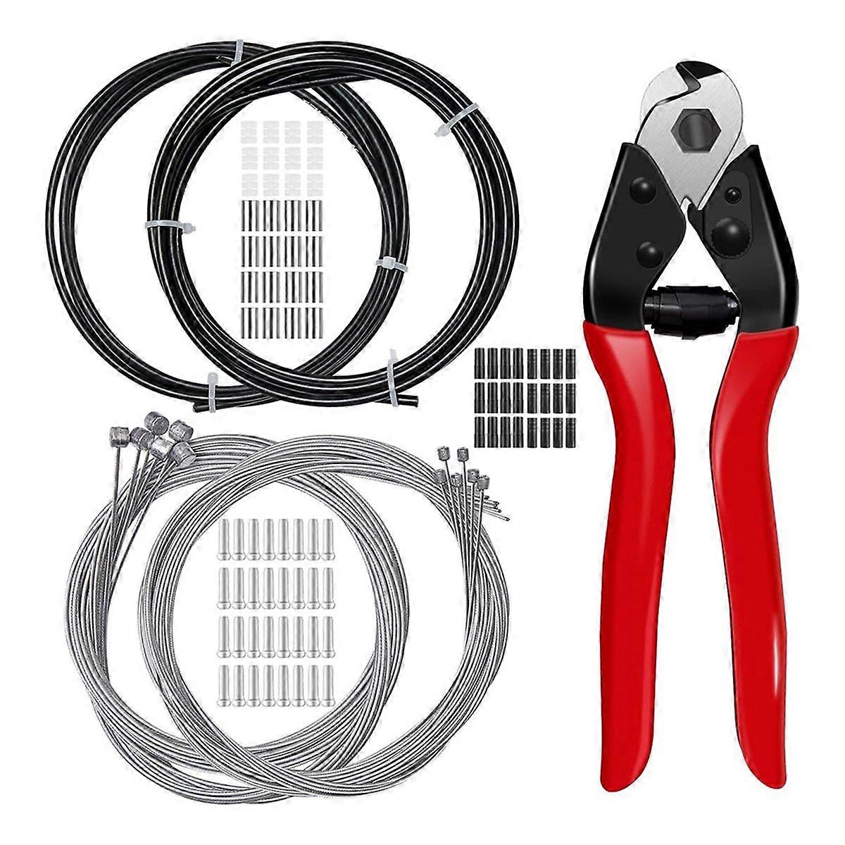 Sykkelkabelkutter, sykkelbremsekabel og hussett,