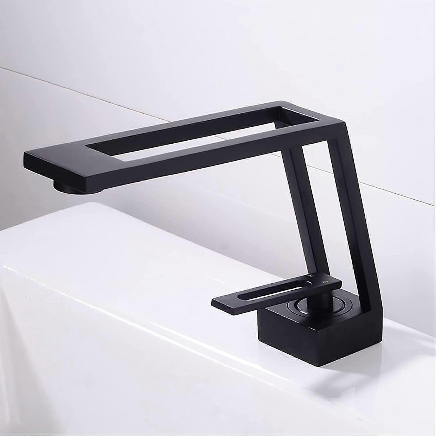 Black Bathroom Faucet Widespread 1Hole Brass Vanity Faucet With Modern SingleHandle Basin Mixer Tap For Bathroom Sink