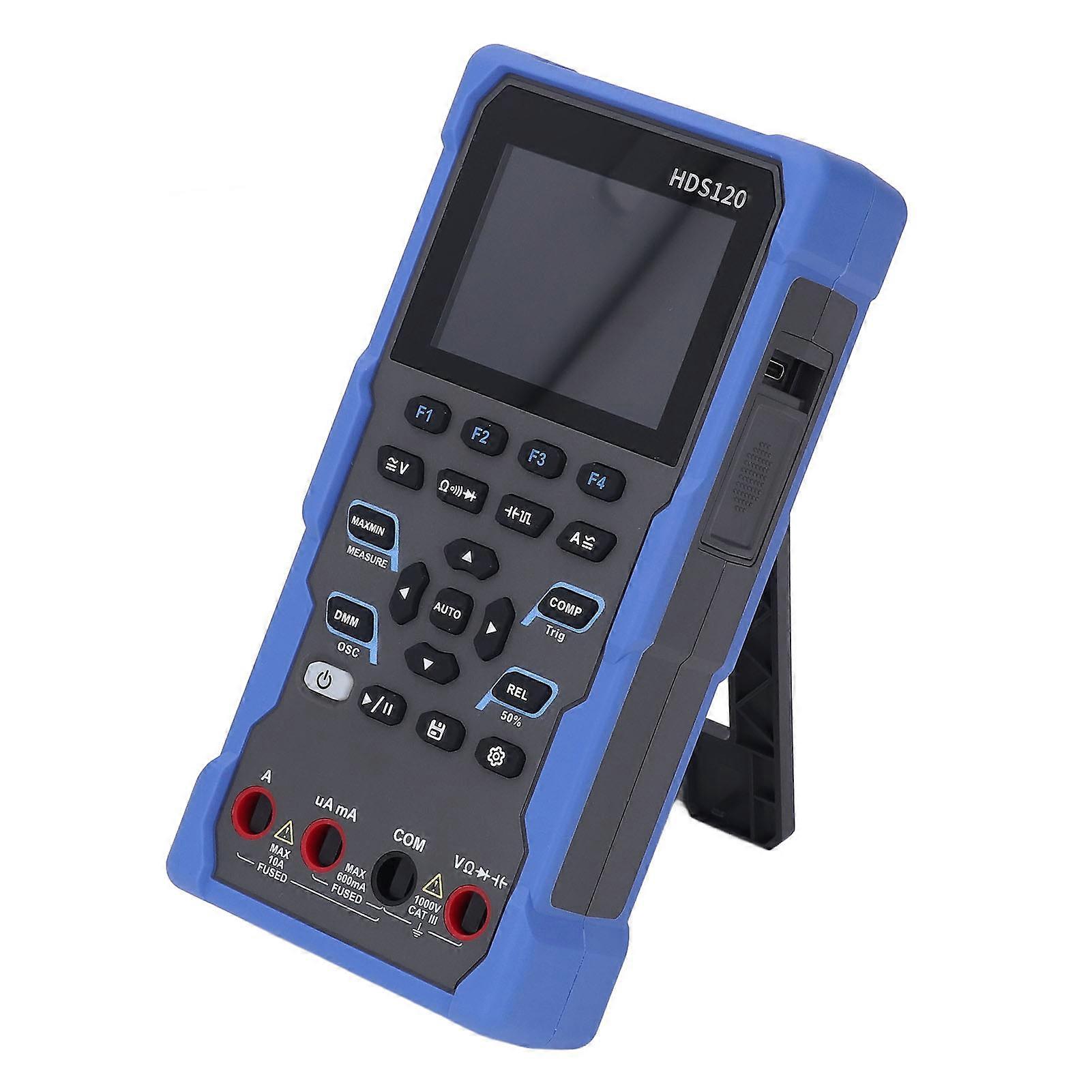 2 in 1 Oscilloscope Multimeter High Accuracy 1MHz Analog Bandwidth 2.8in LCD 1000V DC Voltage Current Resistor Tester 