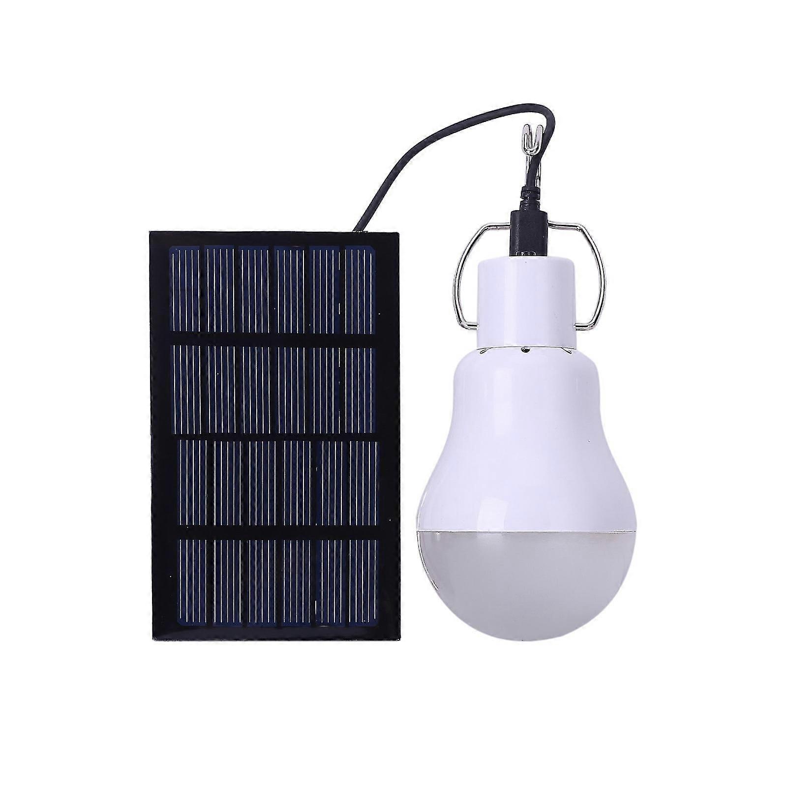 15W Taşınabilir Güneş Enerjili LED Şarj Edilebilir Ampul Işık Kamp Yard Lambası Açık KULLANIM