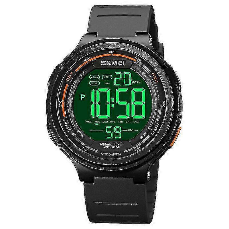 Round Design, Night Light, Dual Time, Waterproof, Multi-functional Men's Watch. Accurate, Slip-resistant, Lightweight, And Comfortable
