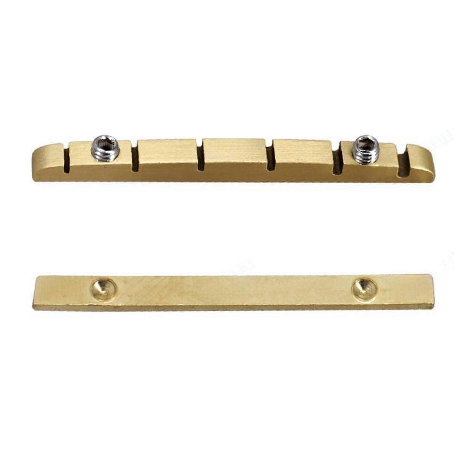 Customizable String Action Brass Nut For 6 String Electric Guitars 3.5mm Height Enhances Performances Design Multicolor