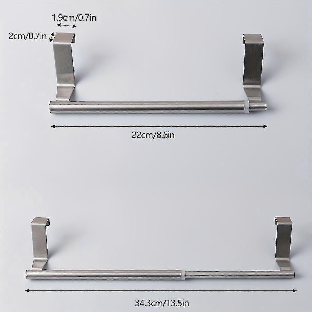 格納式タオルラック-省スペースのパンチングフリーデザイン、耐久性のあるステンレス鋼構造、キッチンとバスルームオルガン用の調整可能なシングルロッド
