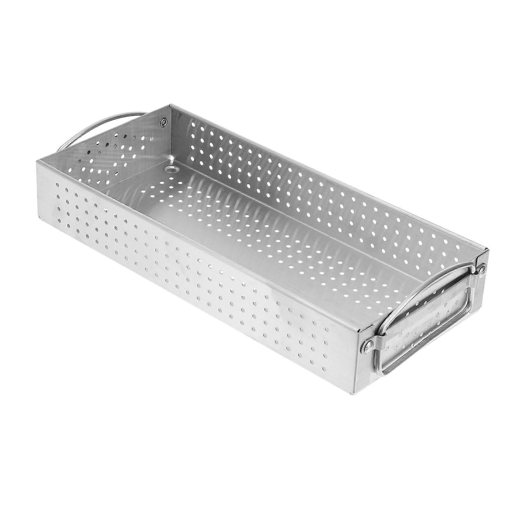 Stainless Steel Chopsticks Container With Drain Large Utensil Organizer DoubleHandle Flatware Holder Kitchen Drying