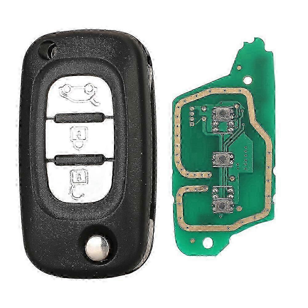 Flip Remote Key Fob 2/3 Buttons 433MHz ASK ID46 PCF7961 for for Mercedes Benz Citan 2012 - 2019 Smart W364