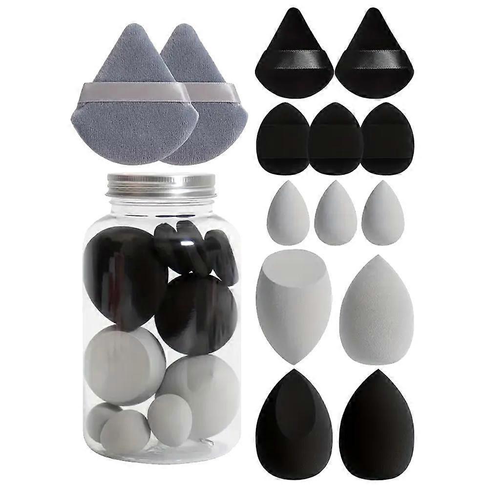 12Pcs Makeup Sponge Set Beauty Blenders Foundation Blending Eggs Soft Traceless Application Multipack with Cylinder Storage Case