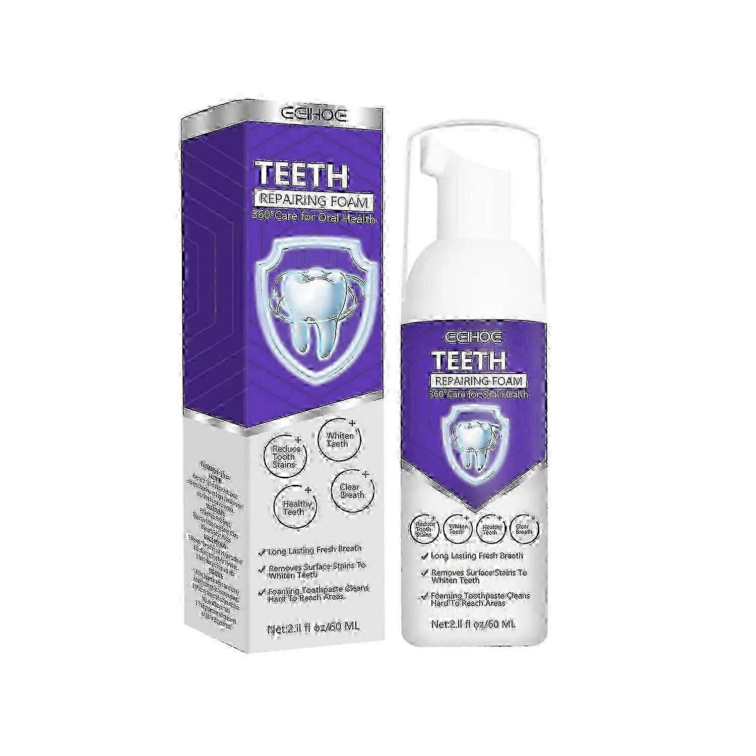 EELHOEパープルホワイトニング歯磨き粉フレッシュブレスは歯を白くし、歯の汚れをきれいにします歯タルタルはティーを白くします