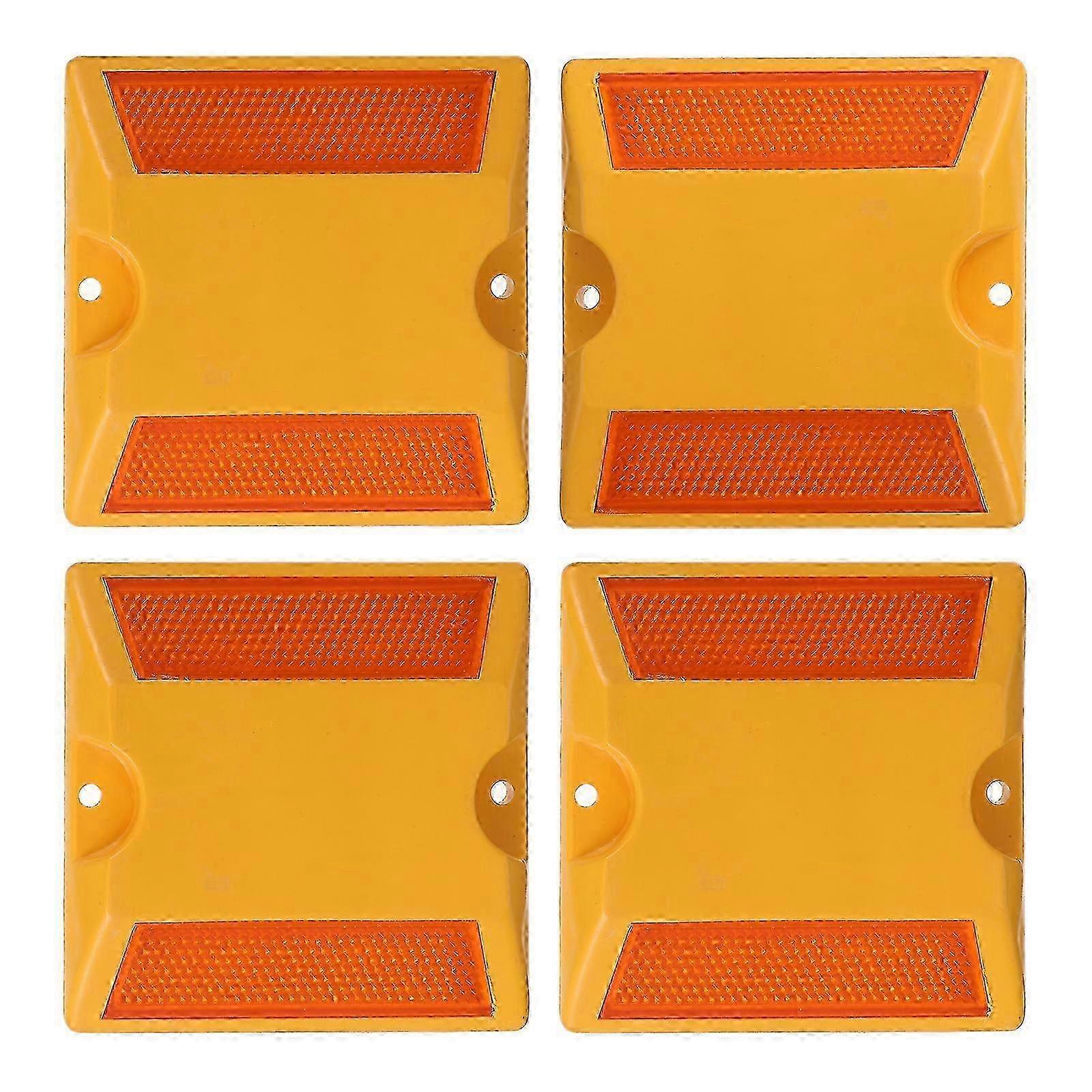 4pcs Highway Road Deceleration Plate Buffer Pad Speeds Limit Reflective Blocks SZRH