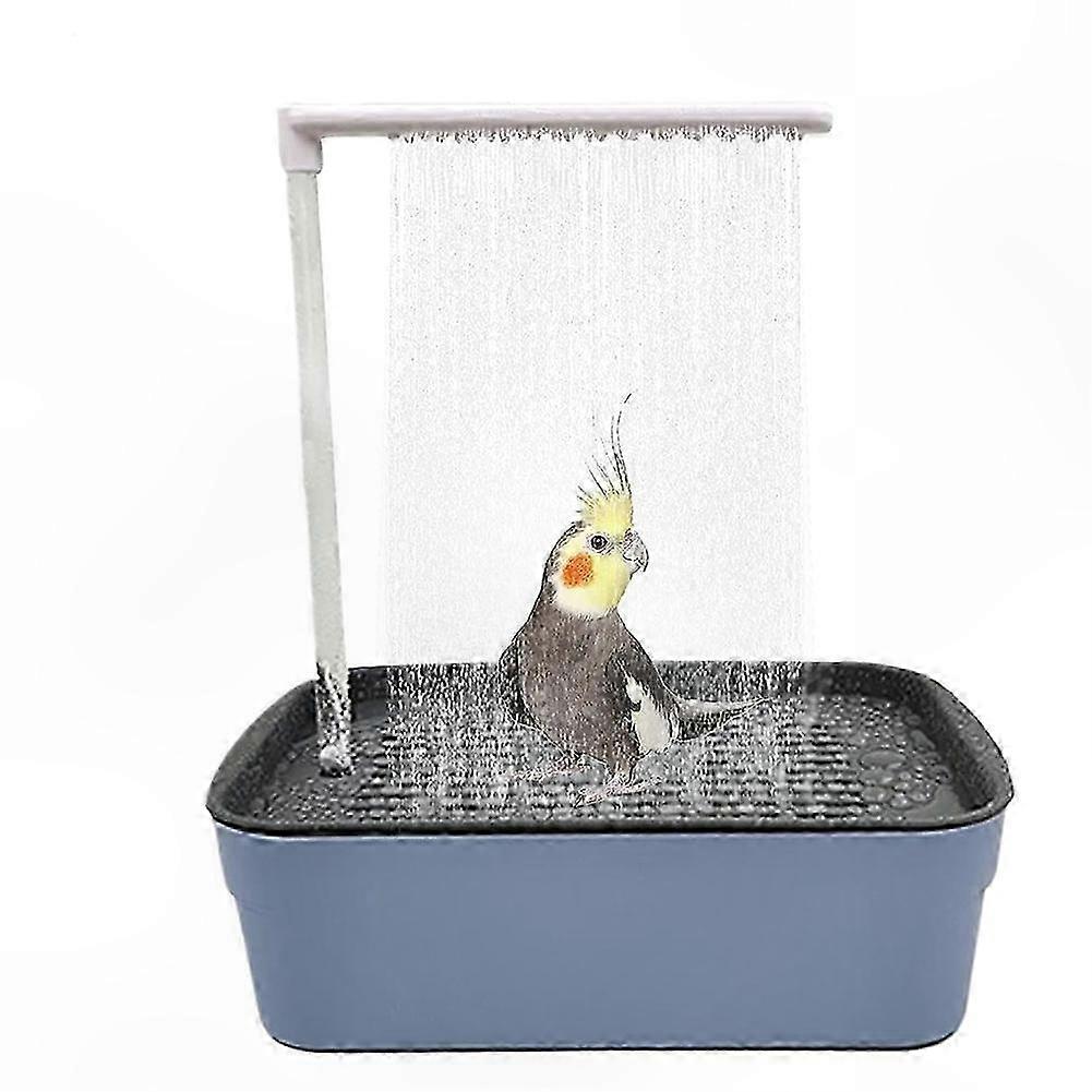 Automatic Circulating Water Bath for Pet Birds Parrot Shower Tub Accessory