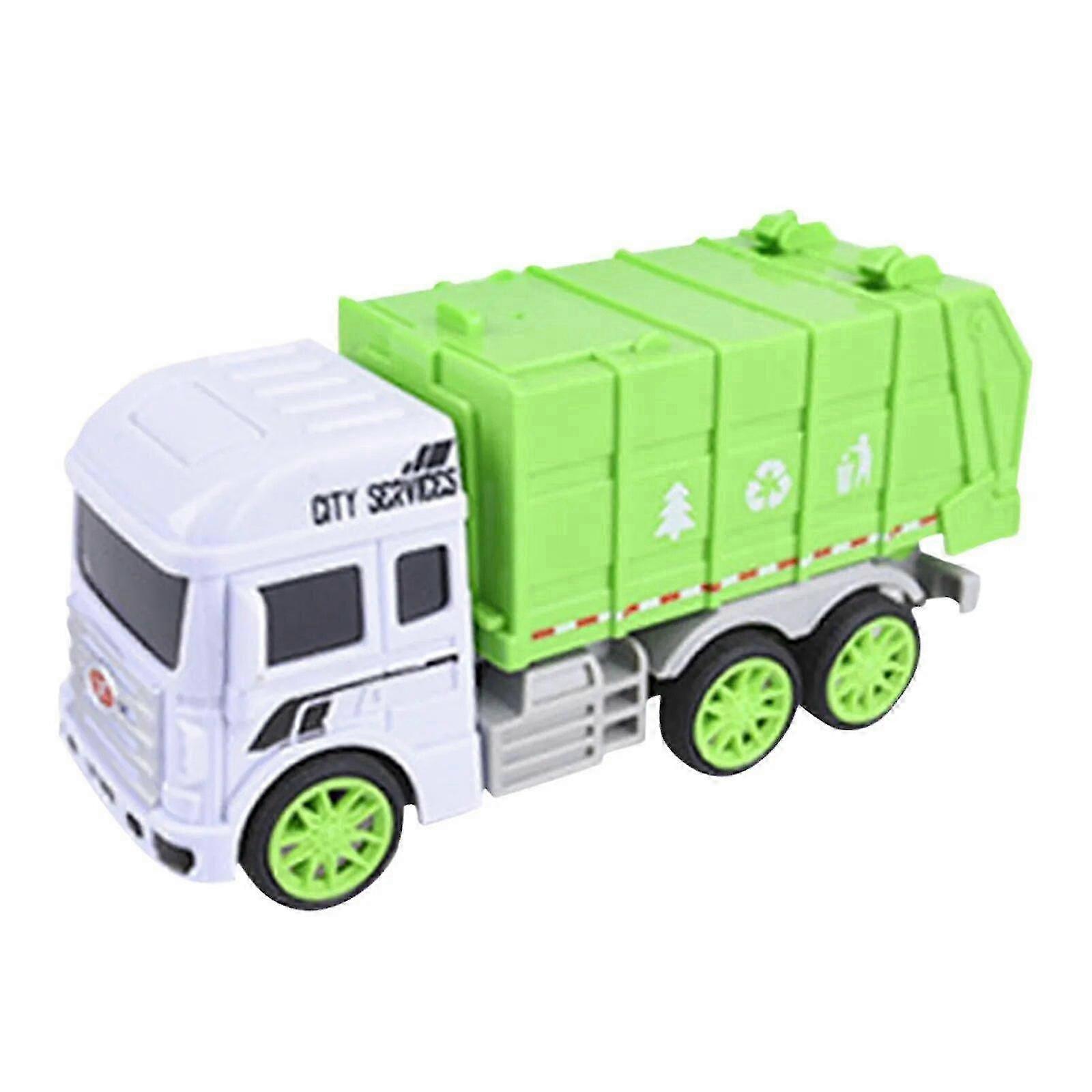 Children's Pull Back Toy Car - Inertial Garbage Sorting Simulation Car and Sprinkler Tank Car for Boys Gift