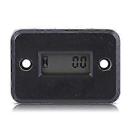 Wireless Vibration Hour Meter, Wireless Digital Vibration Hour Meter Gauge for Vibrating Machine Motorcycle ATV Boat Marine(Black)