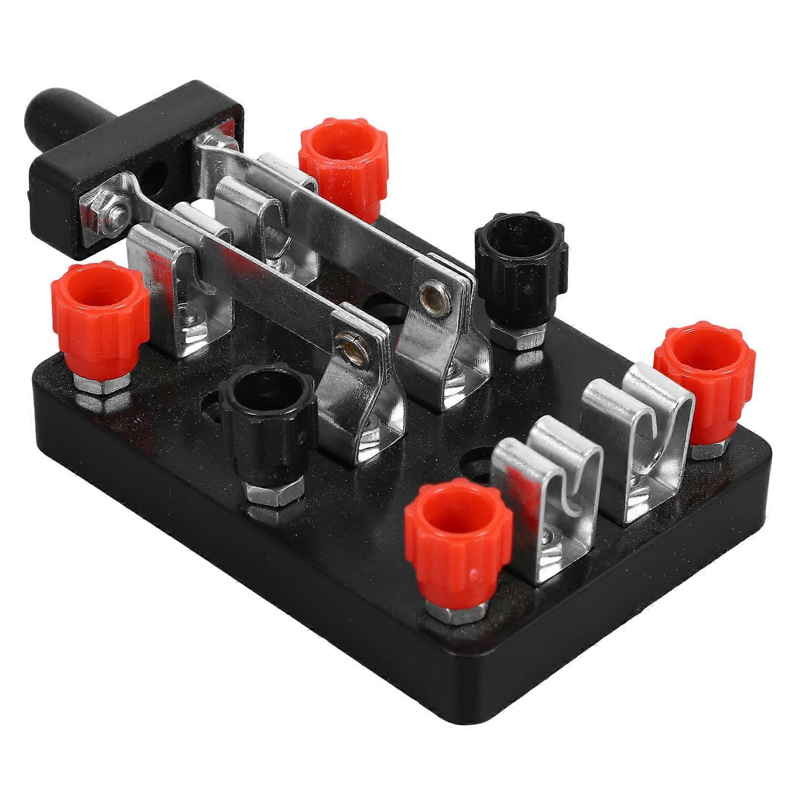 Electricity Experiment Set Double Throw Double Pole Switch for Robot Control Black Plastic Iron Component 1Set