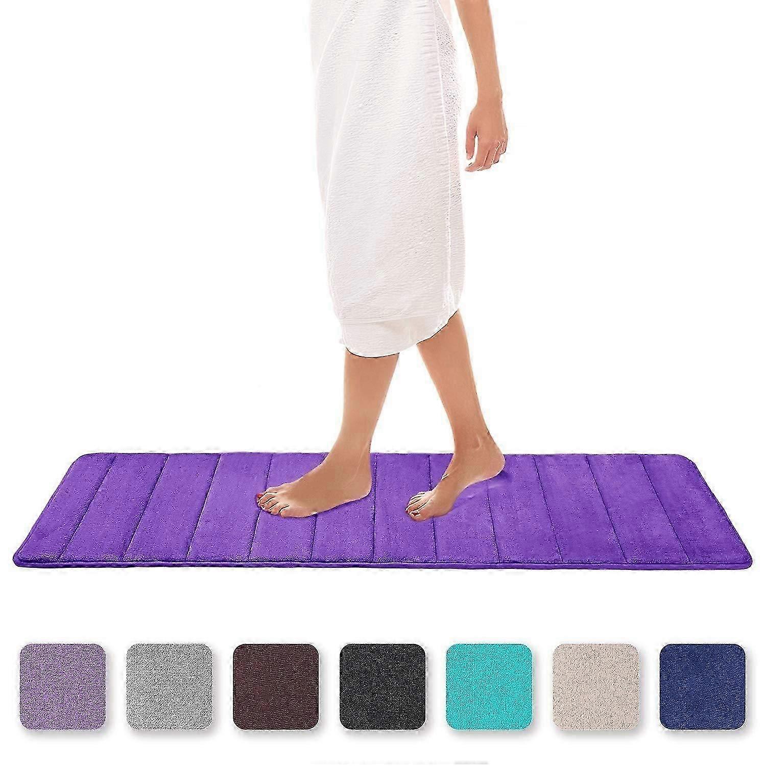 memory foam bath mat non-slip absorbent washable 40x120cm