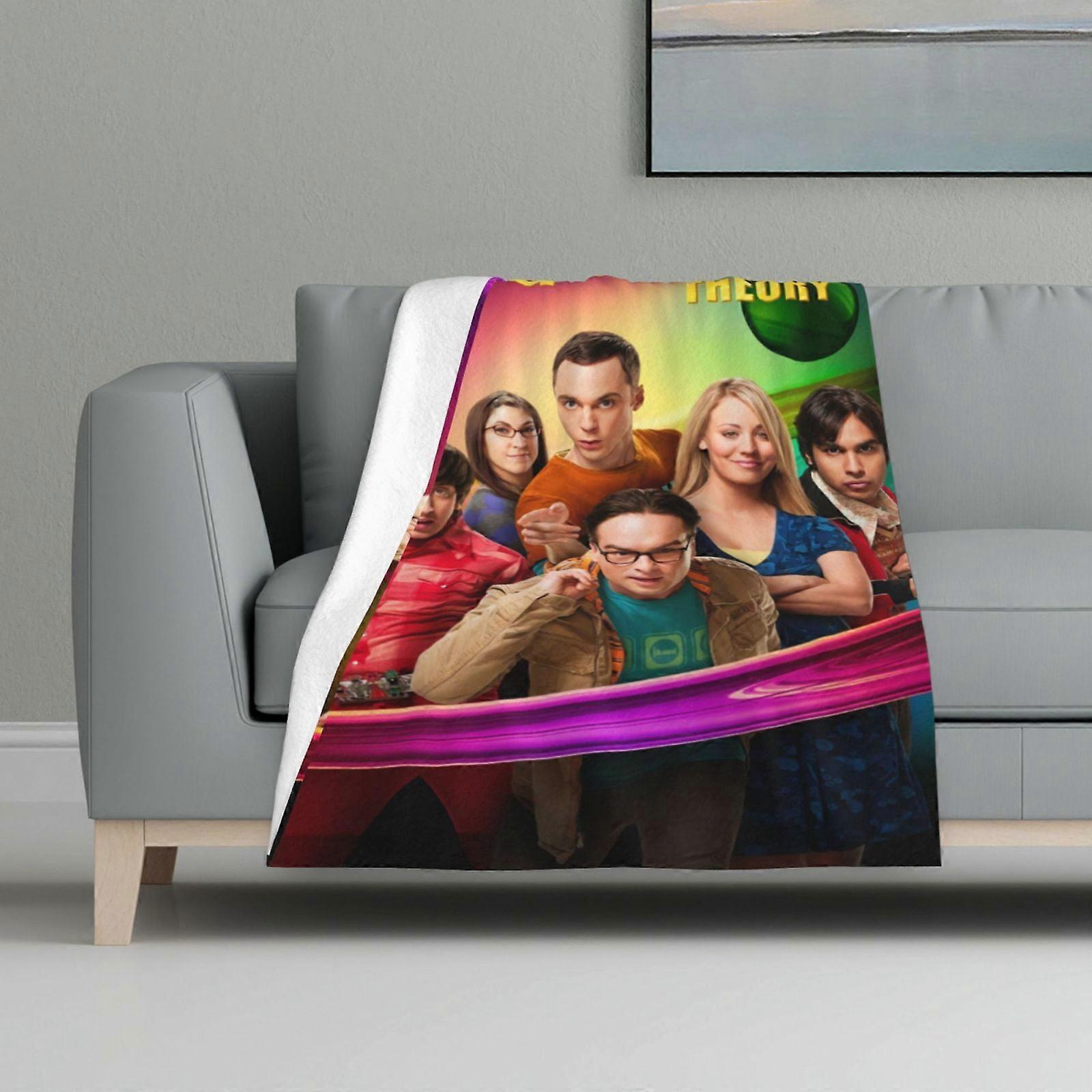 Blanket Multicolour Printed Blanket Super Soft Flannel Lightweight Fluffy Plush Bed Blanket The Big Bang Theory