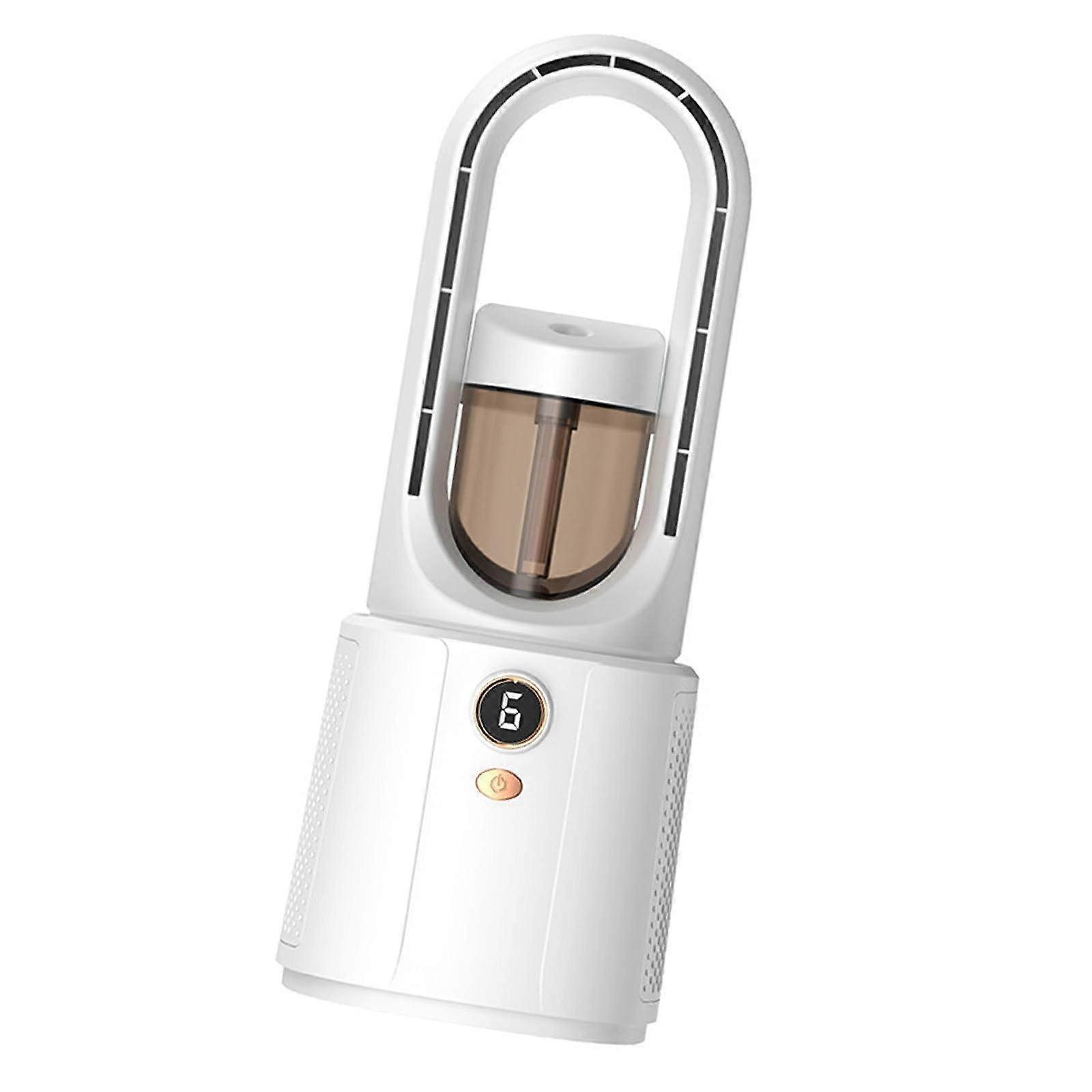 Portable Desktop Air Cooler with 6Speed Misting Fan and LED Light, USB Powered for Office Bedroom Study