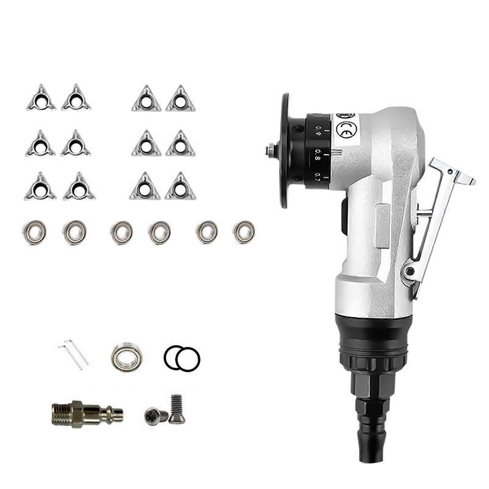 Heavy Duty Miniature Air Chamferer Edging BevelLightweight Ergonomic Grip Perfect For Continuous Use In Tight Workspaces  Silver