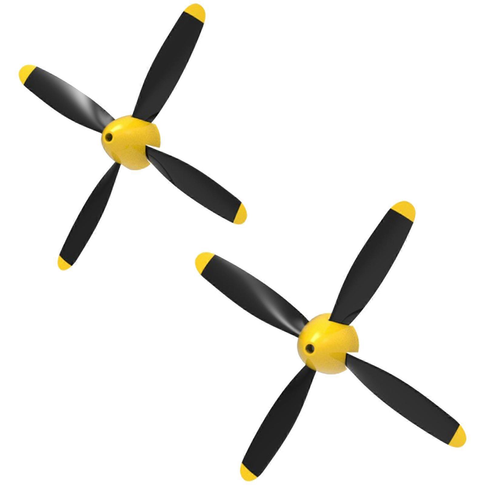 High Performances 4 Blade Plastic Propellers Aircraft Spare Part Enhances Stability for 500mm Remote Control Plane Multicolor