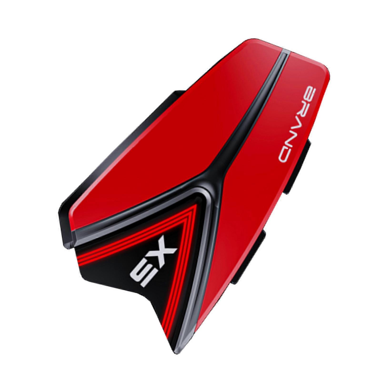 Motorcycle Helmet Headset BT5.0 Communication Intercom Headphone with Voice Control Built-in Microphone and Speaker  Red