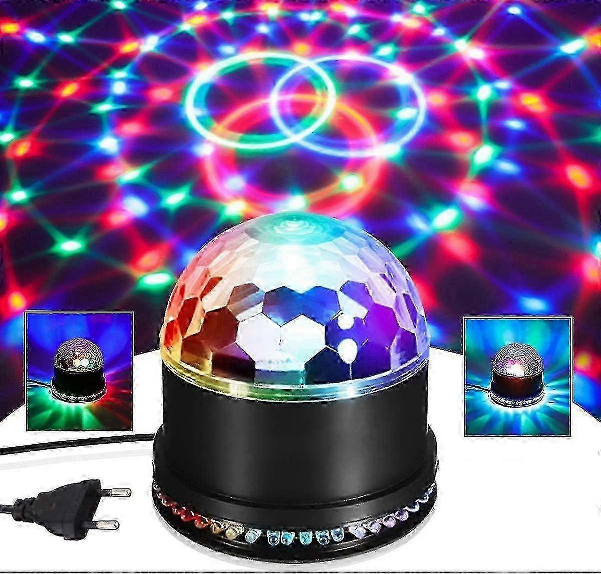 Discokule, LED-discokule, RGB-discolys, festlys, musikkstyrt og automatisk modus, scenebelysning, diskofestlysdekorasjon