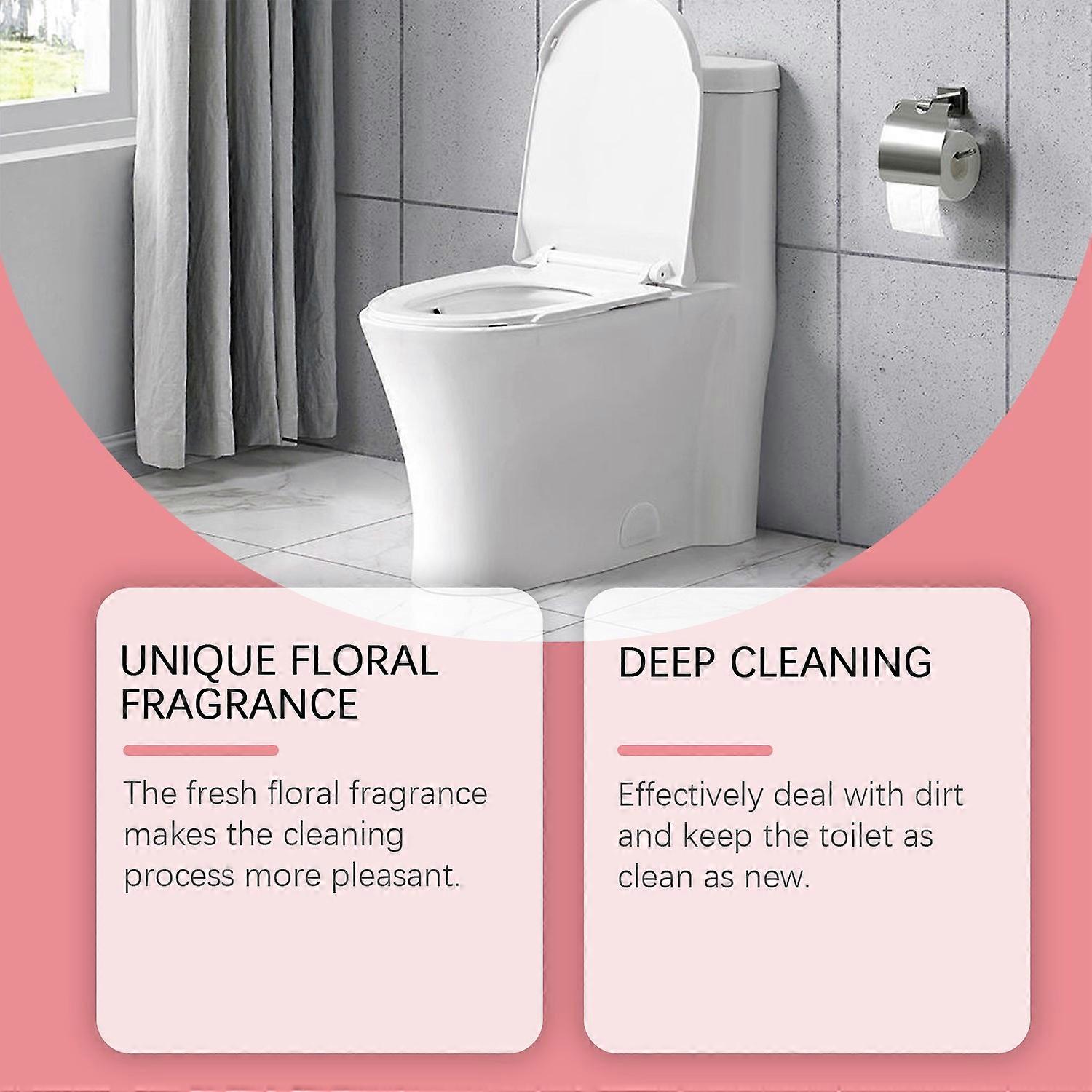 Detergente per WC profumato floreale Jakehoe, detergente per WC da bagno, profumo floreale, deodorante e antimacchia