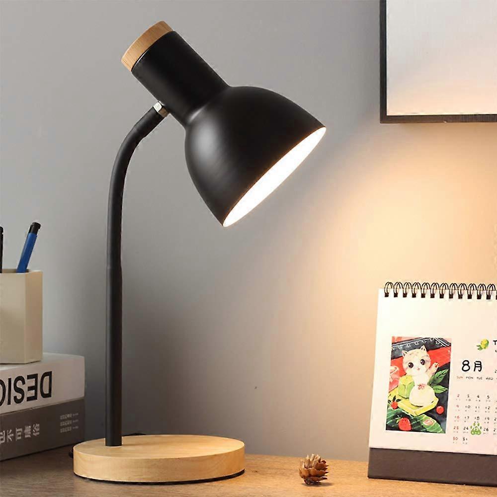 Industrial Table Lamp with OnCord Switch, Minimalist Metal LED Bedside Light for Living Room and Office