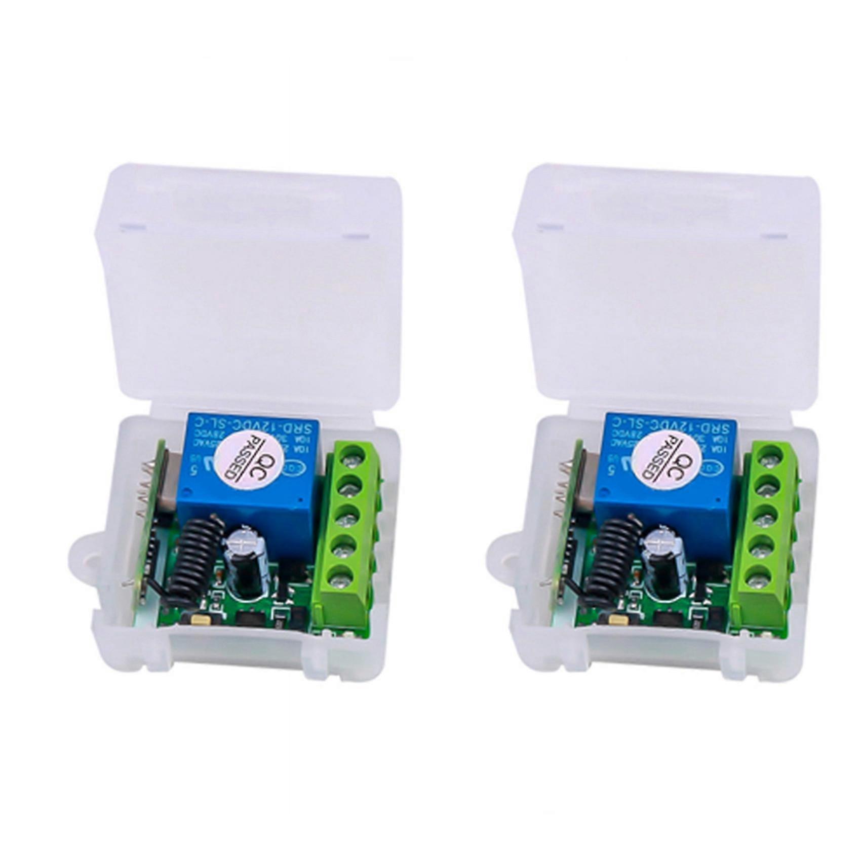 2X DC 12V 1CH RF Relay Receiver 433MHz Universal Wireless Remote Control Switch 433 MHz Transmitter Button Module DIY