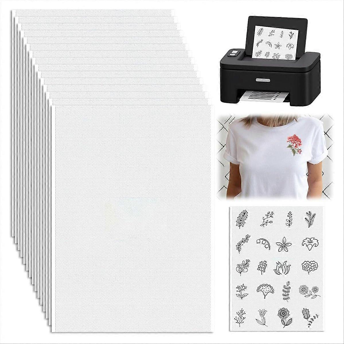 15PCS A4 Water-Soluble Self-Adhesive Embroidery Stabilizer -Printable