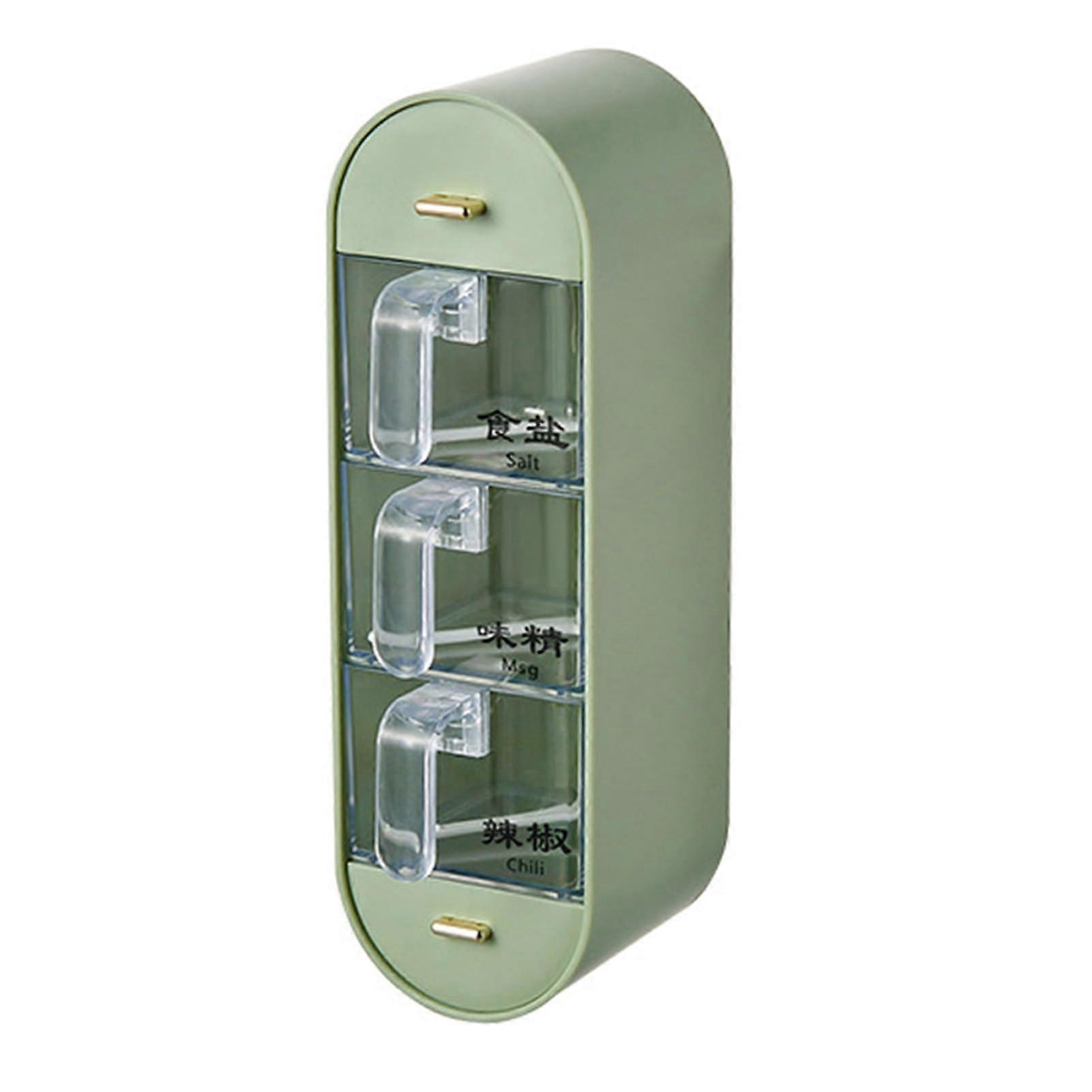 Wall Mounted Spice Rack SpaceSaving Multi Compartment Organizer for Home Kitchen Storage